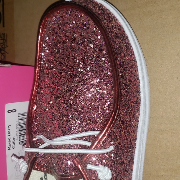 Maroon glitter shoes NIB Size 8 And 9 - Picture 6 of 7